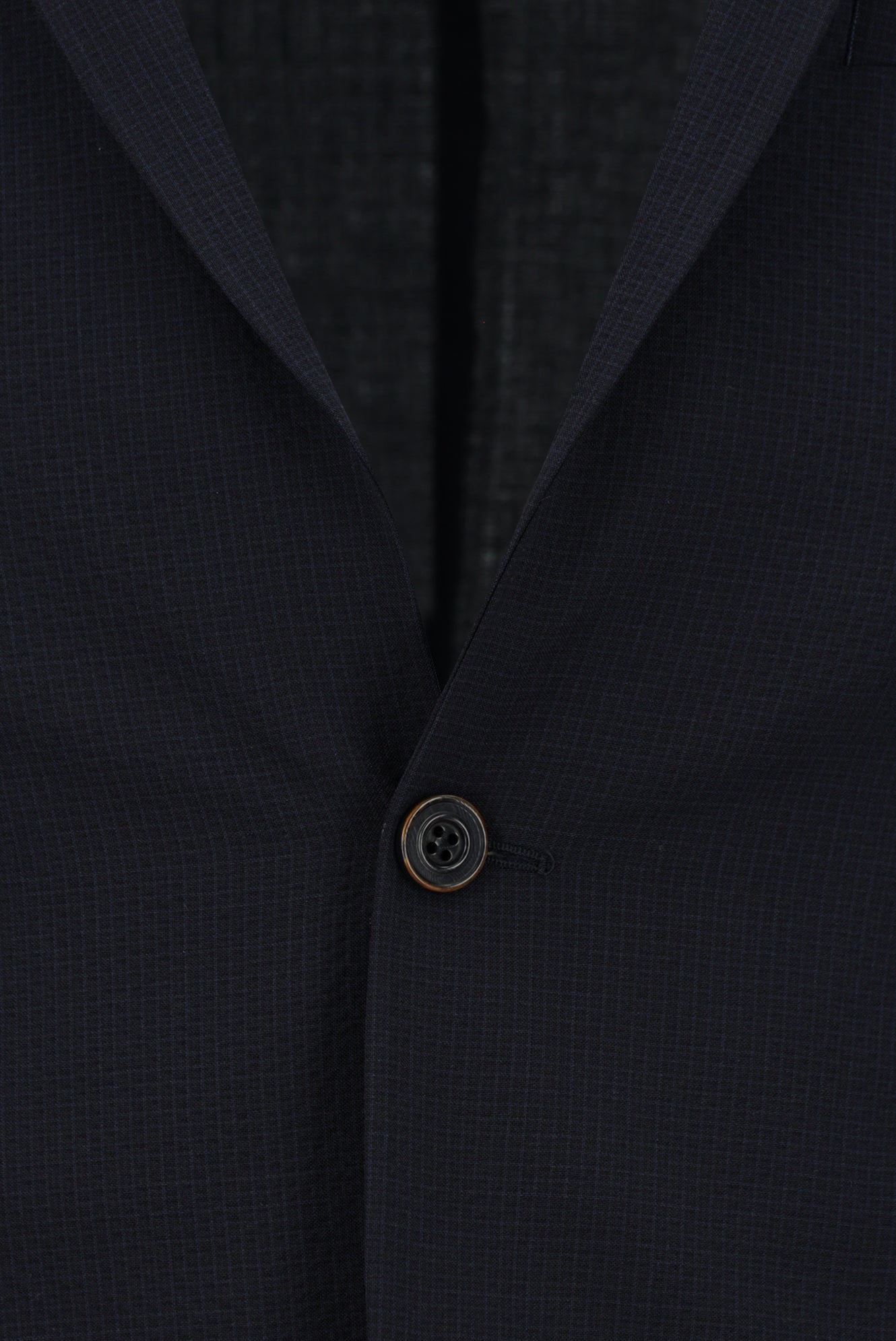 Koyu Lacivert Super Slim Fit Ekstra Dar Kesim Yünlü Ekose Beli Lastikli İpli Gofre Takım Elbise