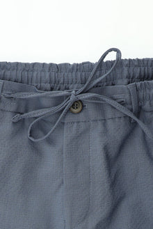 Aç?k Mavi 7 Drop Super Slim Fit Eksra Dar Kesim Yünlü Ekose Beli Lastikli ?pli Gofre Tak?m Elbise-Abdullah Ki??l?