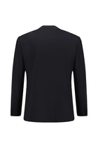 Koyu Lacivert Relaxed Fit Rahat Kesim Yünlü Klasik Ekose Takım Elbise