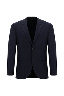 Koyu Lacivert 4 Drop Relaxed Fit Rahat Kesim Yünlü Ekose Tak?m Elbise-Abdullah Ki??l?