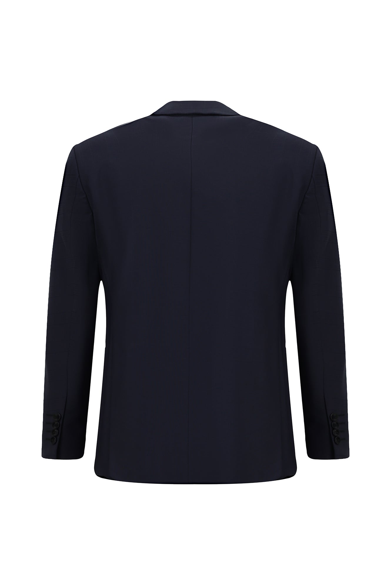 Koyu Lacivert 4 Drop Relaxed Fit Rahat Kesim Yünlü Ekose Tak?m Elbise-Abdullah Ki??l?