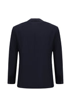 Koyu Lacivert 4 Drop Relaxed Fit Rahat Kesim Yünlü Ekose Tak?m Elbise-Abdullah Ki??l?