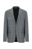 Mavi Relaxed Fit Rahat Kesim Yünlü Ekose Kombinli Takım Elbise