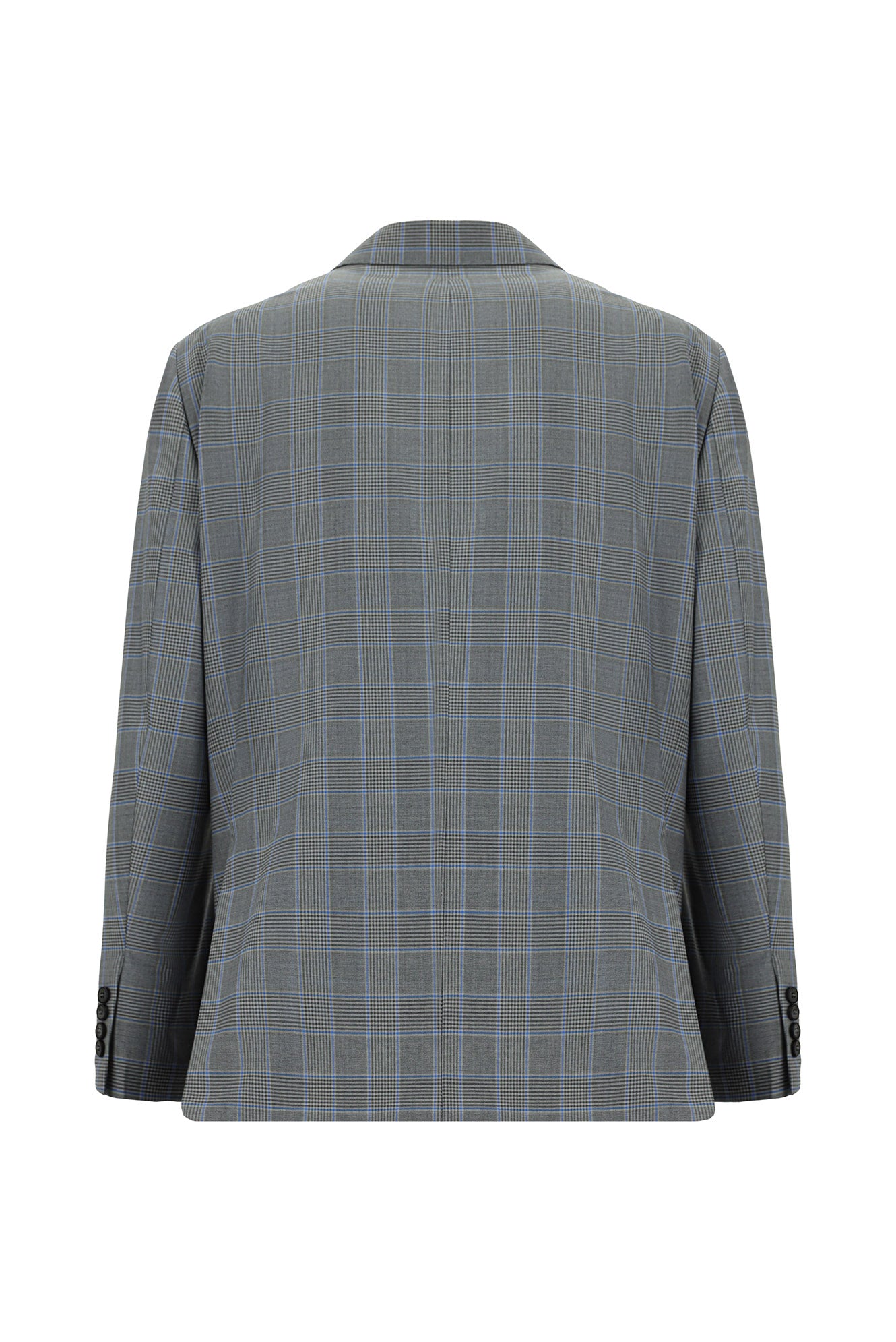 Mavi Relaxed Fit Rahat Kesim Yünlü Ekose Kombinli Takım Elbise