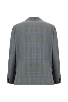 Mavi Relaxed Fit Rahat Kesim Yünlü Ekose Kombinli Takım Elbise