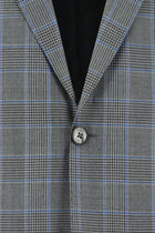 Mavi Relaxed Fit Rahat Kesim Yünlü Ekose Kombinli Takım Elbise