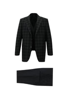 Siyah Regular Fit Yünlü Kombinli Yelekli Takım Elbise