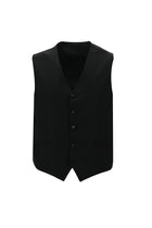 Siyah Regular Fit Yünlü Kombinli Yelekli Takım Elbise