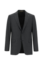 Orta Antrasit Regular Fit Yünlü Klasik Ekose Guabello Takım Elbise