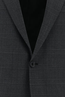 Orta Antrasit Yünlü Klasik Ekose Guabello Takım Elbise