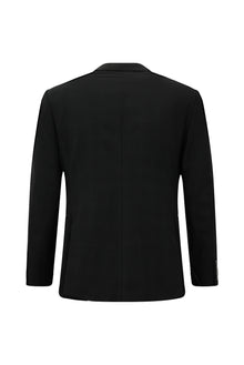 Siyah Regular Fit Klasik Ekose Yünlü Takım Ebise