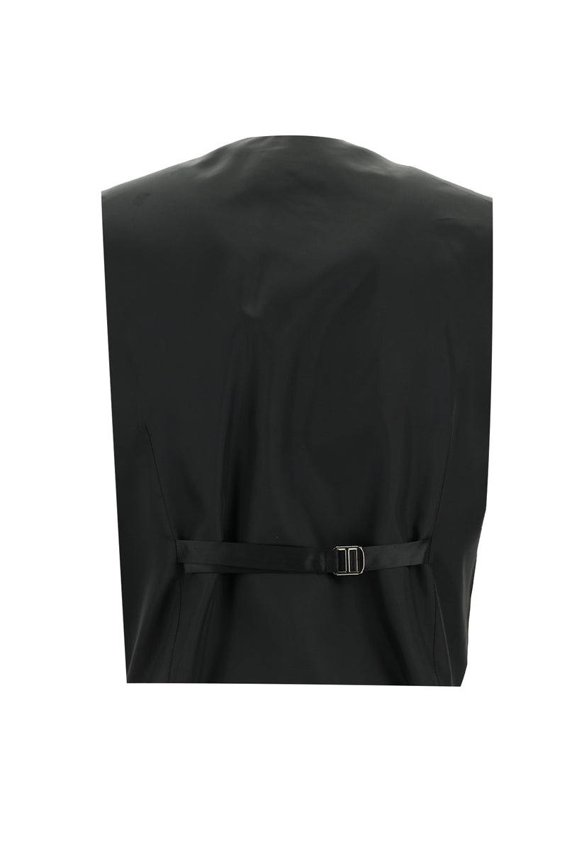 Orta Antrasit Slim Fit Dar Kesim Yünlü Kombinli Yelekli Takım Elbise