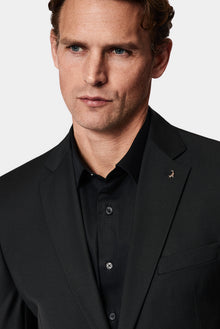 Siyah 6 Drop Regular Fit Standart Kesim Yünlü Blazer Ceket-Abdullah Ki??l?