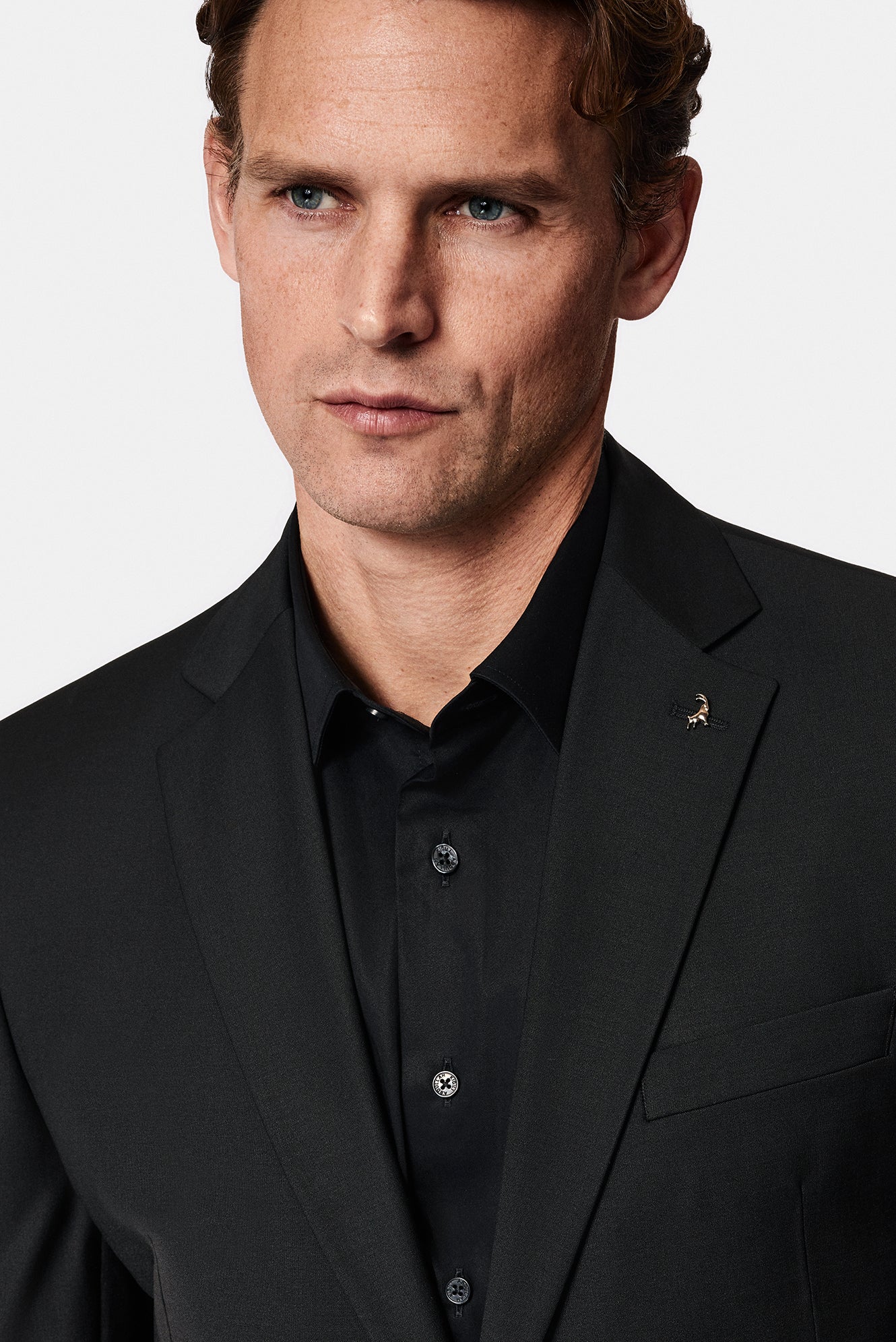 Siyah 6 Drop Regular Fit Standart Kesim Yünlü Blazer Ceket-Abdullah Ki??l?