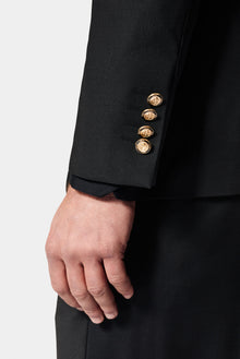 Siyah 4 Drop Relaxed Fit Rahat Kesim Yünlü Blazer Ceket-Abdullah Ki??l?
