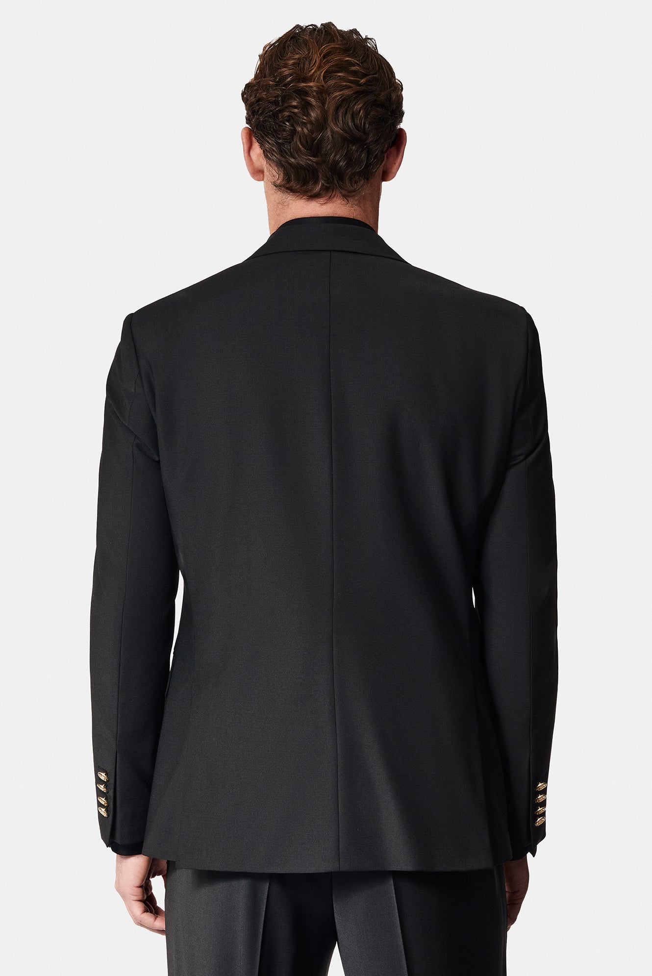 Siyah 4 Drop Relaxed Fit Rahat Kesim Yünlü Blazer Ceket-Abdullah Ki??l?