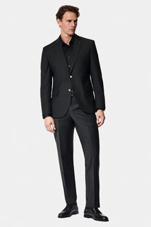 Siyah 7 Drop Slim Fit Dar Kesim Yünlü Blazer Ceket-Abdullah Ki??l?