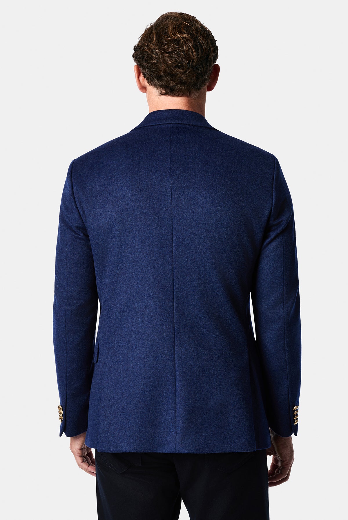 Açık Lacivert 6 Drop Regular Fit Standart Kesim %100 Yün Mono Yaka Blazer Ceket
