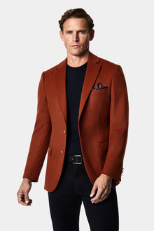 Kiremit 6 Drop Regular Fit Standart Kesim %100 Yün Mono Yaka Blazer Ceket