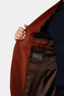 Kiremit 6 Drop Regular Fit Standart Kesim %100 Yün Mono Yaka Blazer Ceket