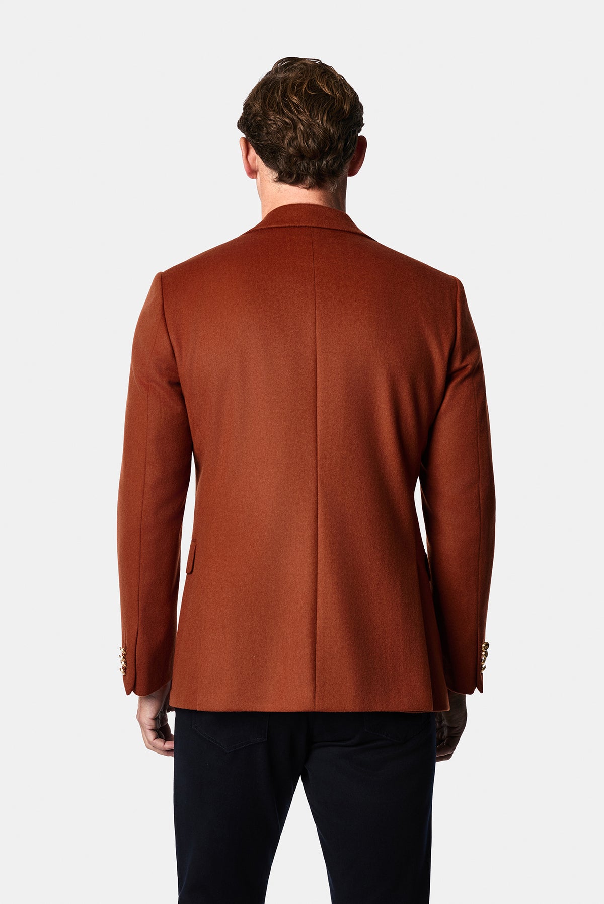 Kiremit 6 Drop Regular Fit Standart Kesim %100 Yün Mono Yaka Blazer Ceket