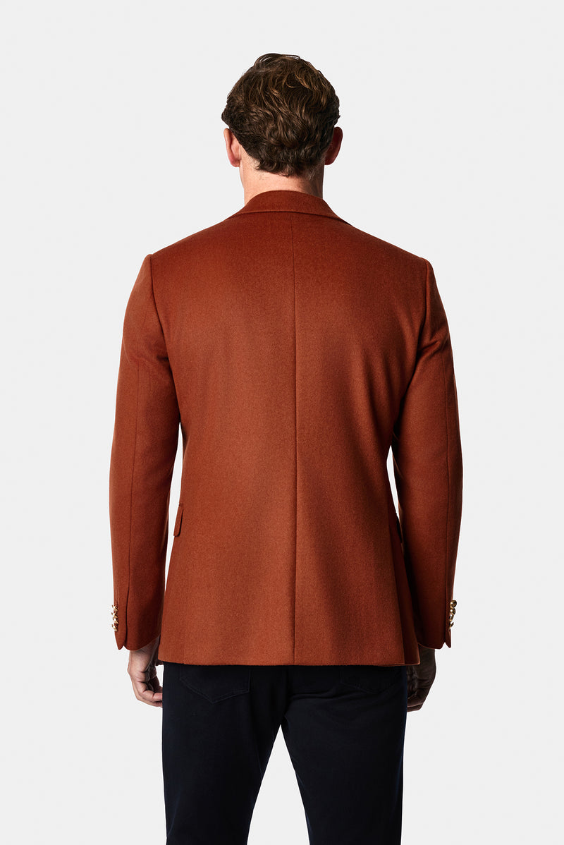 Kiremit 6 Drop Regular Fit Standart Kesim %100 Yün Mono Yaka Blazer Ceket