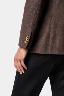Koyu Vizon 6 Drop Regular Fit Standart Kesim %100 Yün Mono Yaka Blazer Ceket