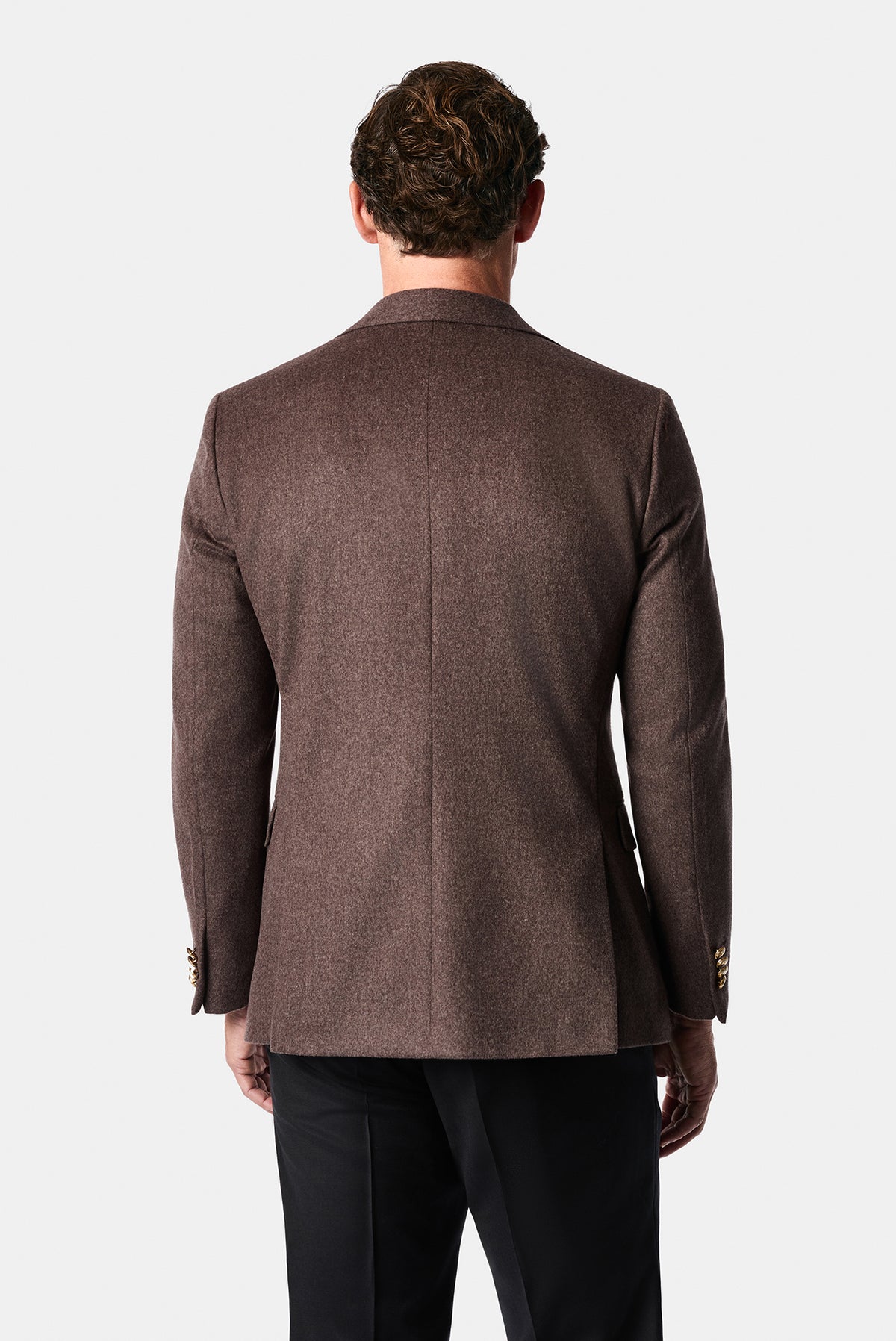 Koyu Vizon 6 Drop Regular Fit Standart Kesim %100 Yün Mono Yaka Blazer Ceket