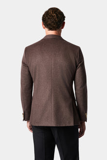 Koyu Vizon 6 Drop Regular Fit Standart Kesim %100 Yün Mono Yaka Blazer Ceket