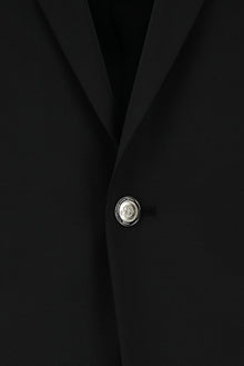 Siyah 7 Drop Slim Fit Dar Kesim Yünlü Blazer Ceket