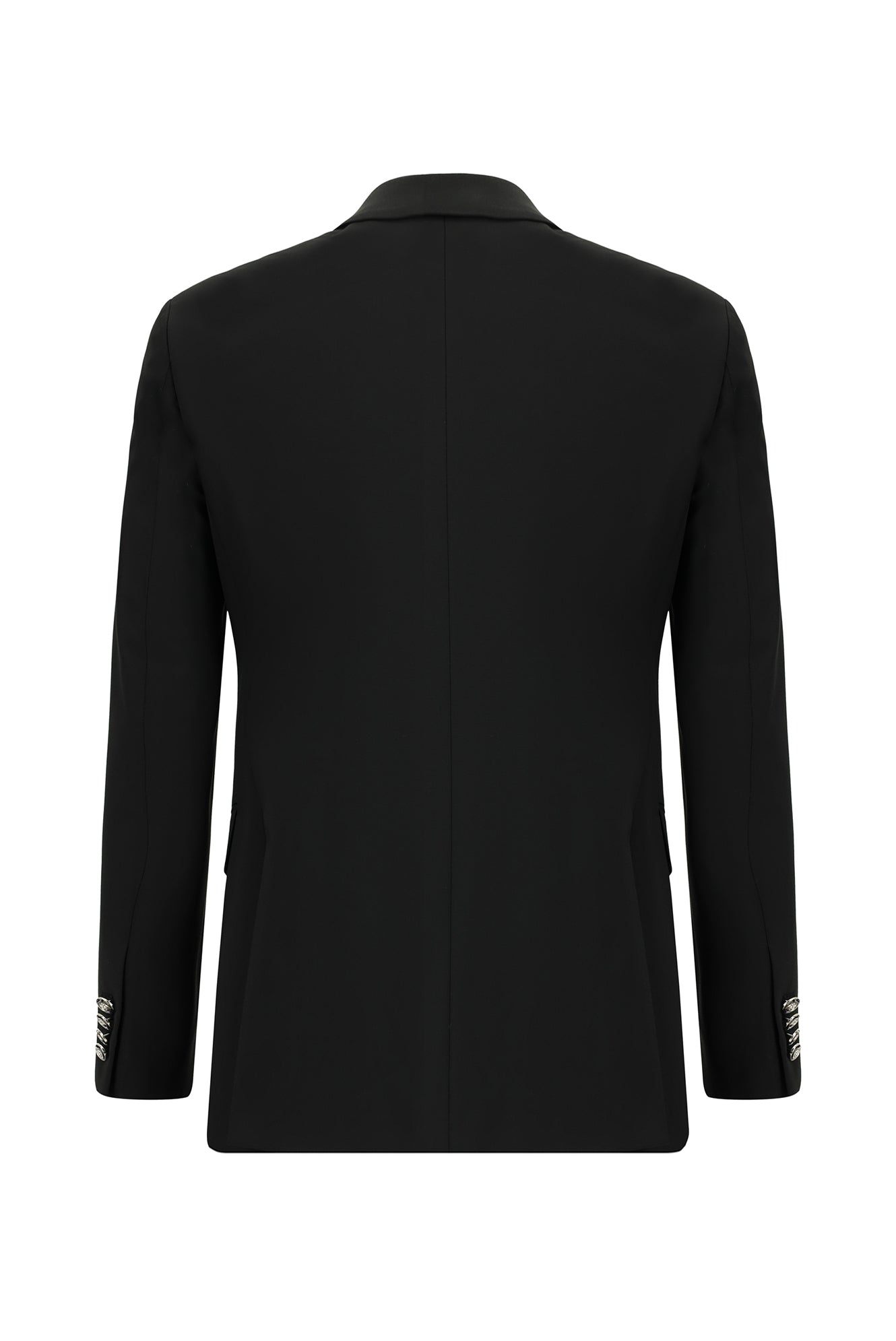 Siyah Relax Fit Rahat Kesim Yünlü Blazer Ceket