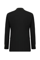 Siyah Relax Fit Rahat Kesim Yünlü Blazer Ceket