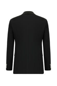 Siyah Relax Fit Rahat Kesim Yünlü Blazer Ceket