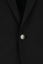 Siyah Relax Fit Rahat Kesim Yünlü Blazer Ceket
