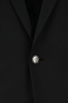 Siyah Relax Fit Rahat Kesim Yünlü Blazer Ceket