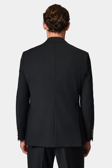Siyah 6 Drop Regular Fit Standart Kesim Yünlü Blazer Ceket-Abdullah Ki??l?