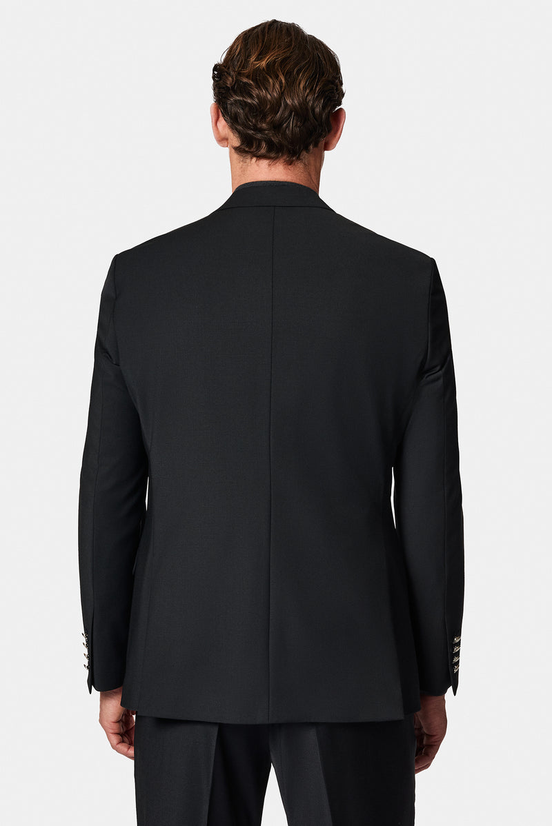 Siyah 4 Drop Relaxed Fit Rahat Kesim Yünlü Blazer Ceket