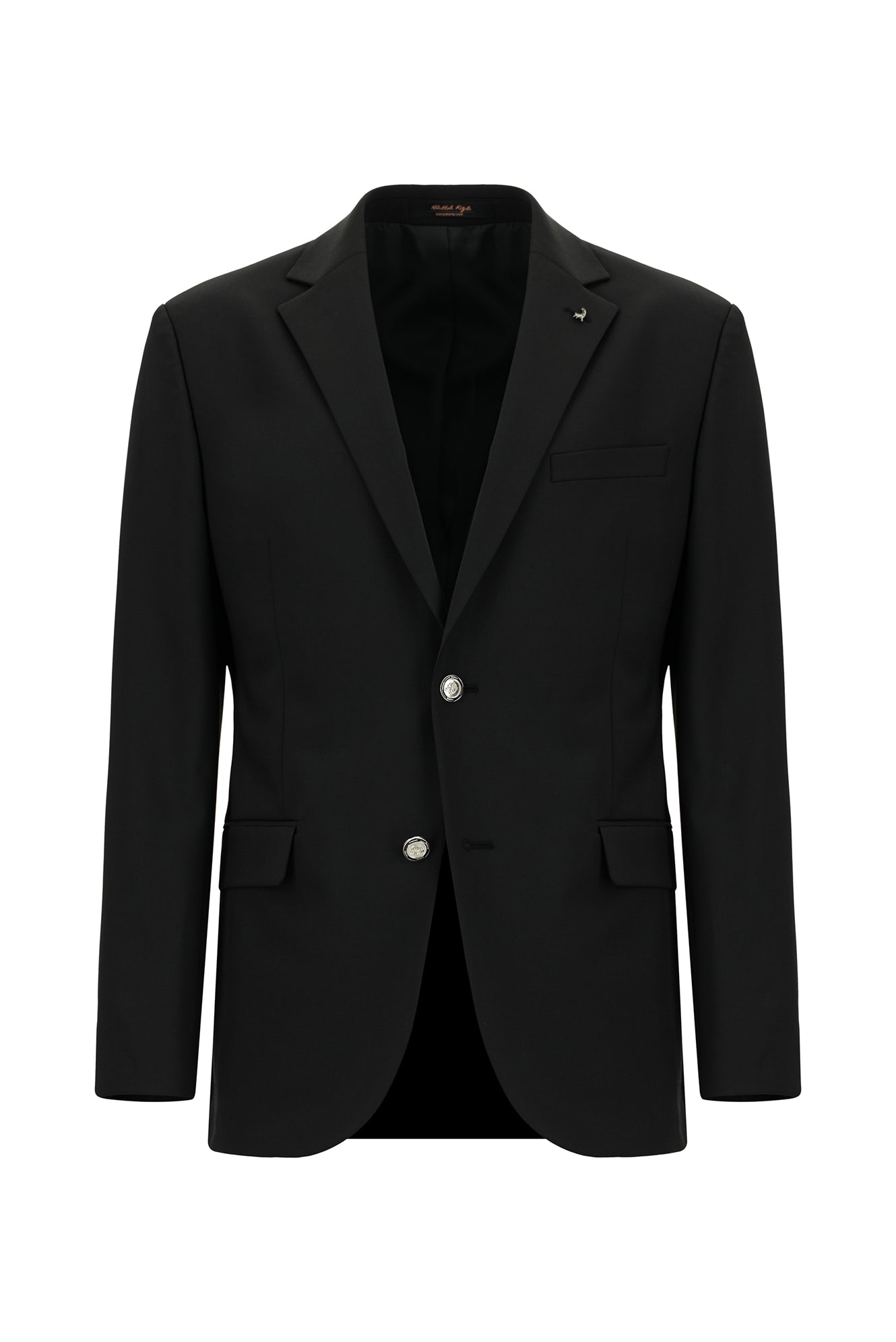 Siyah 6 Drop Regular Fit Standart Kesim Yünlü Blazer Ceket