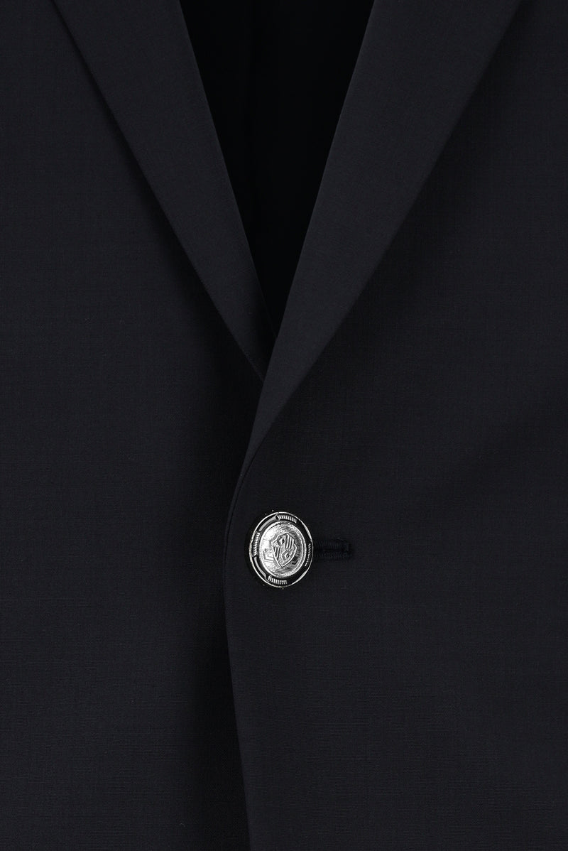 Koyu Lacivert 4 Drop Relaxed Fit Rahat Kesim Yünlü Blazer Ceket