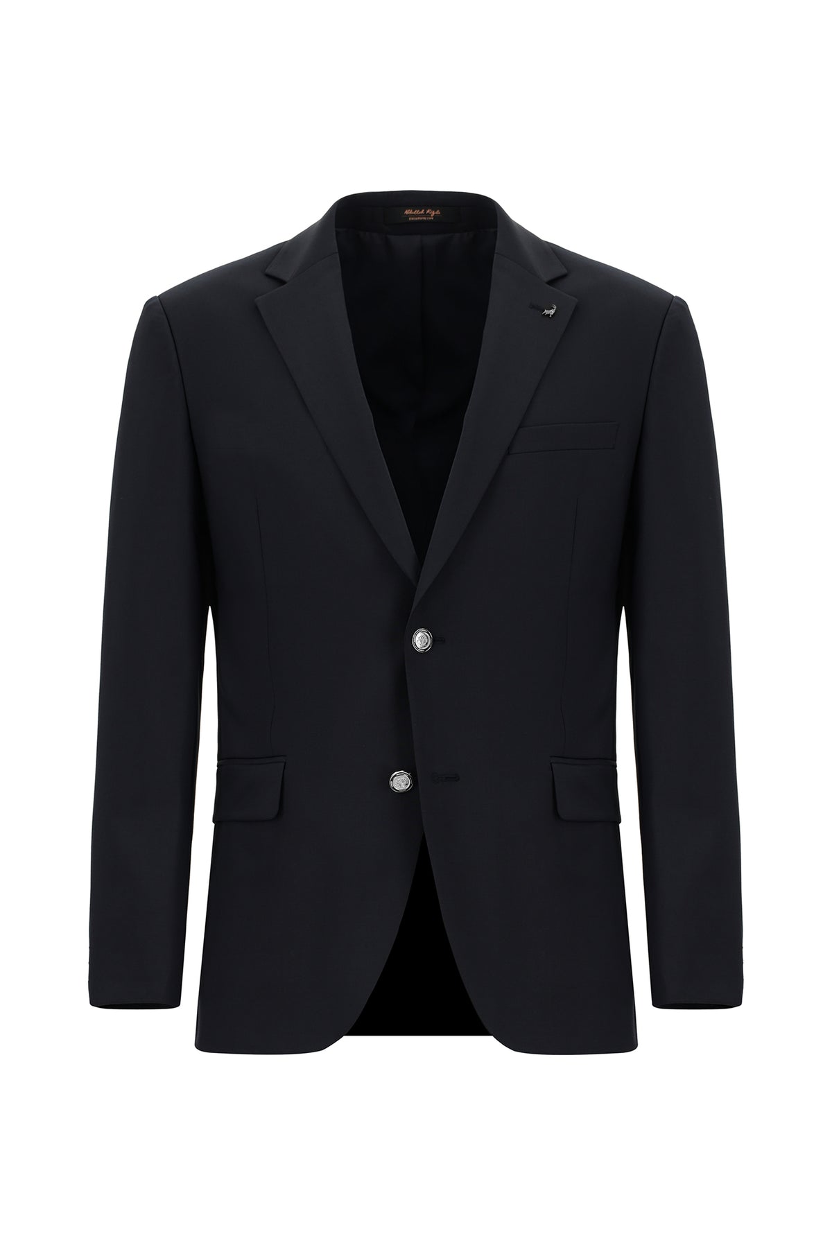 Koyu Lacivert 4 Drop Relaxed Fit Rahat Kesim Yünlü Blazer Ceket