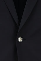 Koyu Lacivert Relaxed Fit Rahat Kesim Yünlü Blazer Ceket