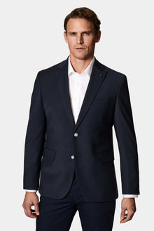 Koyu Lacivert 4 Drop Relaxed Fit Rahat Kesim Yünlü Blazer Ceket-Abdullah Ki??l?