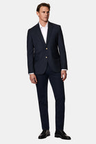 Koyu Lacivert 4 Drop Relaxed Fit Rahat Kesim Yünlü Blazer Ceket