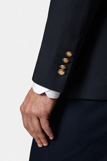 Koyu Lacivert 4 Drop Relaxed Fit Rahat Kesim Yünlü Blazer Ceket