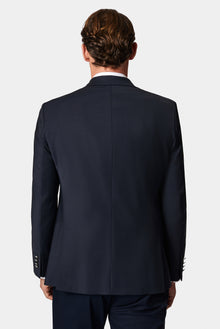 Koyu Lacivert 4 Drop Relaxed Fit Rahat Kesim Yünlü Blazer Ceket-Abdullah Ki??l?