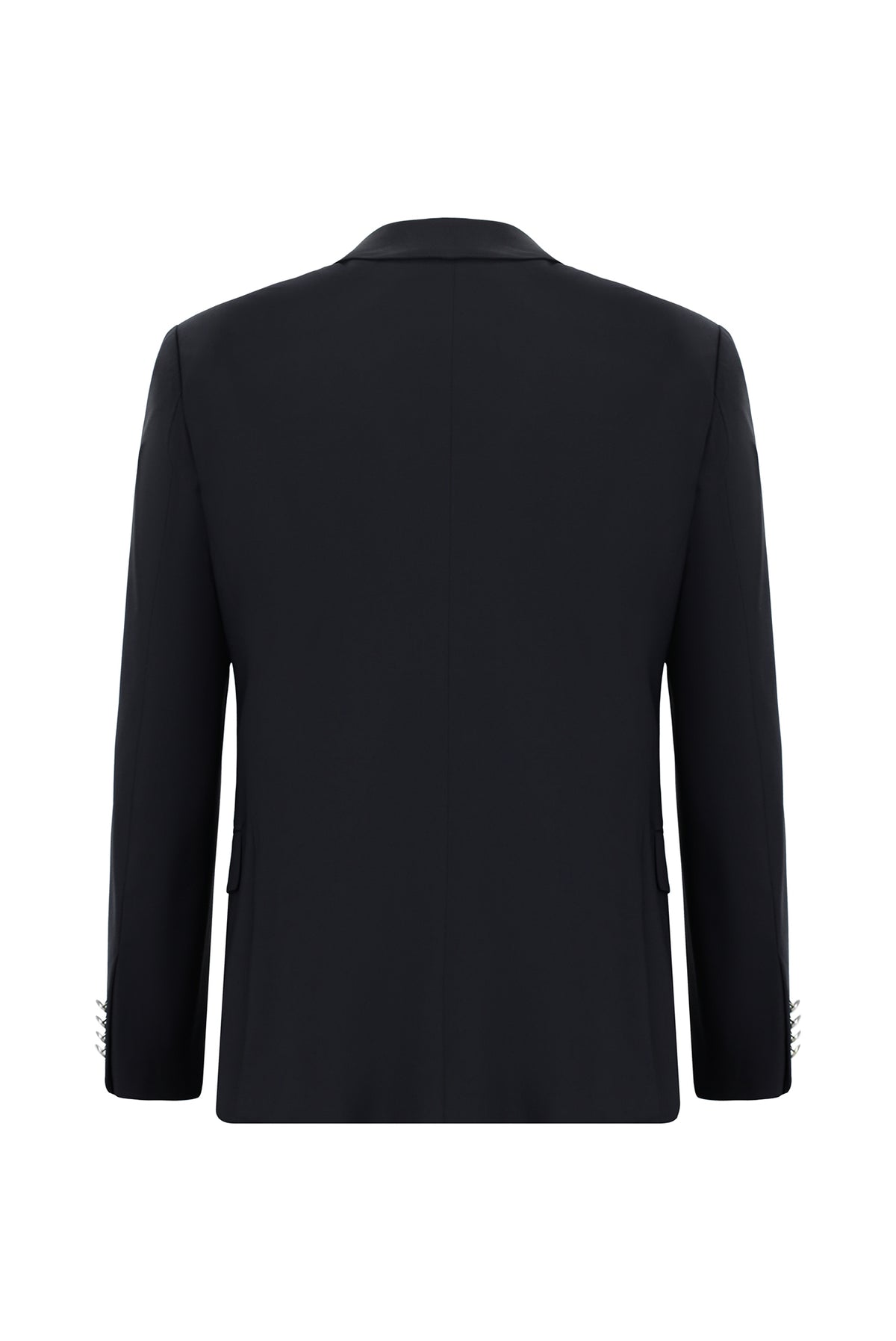 Koyu Lacivert 4 Drop Relaxed Fit Rahat Kesim Yünlü Blazer Ceket