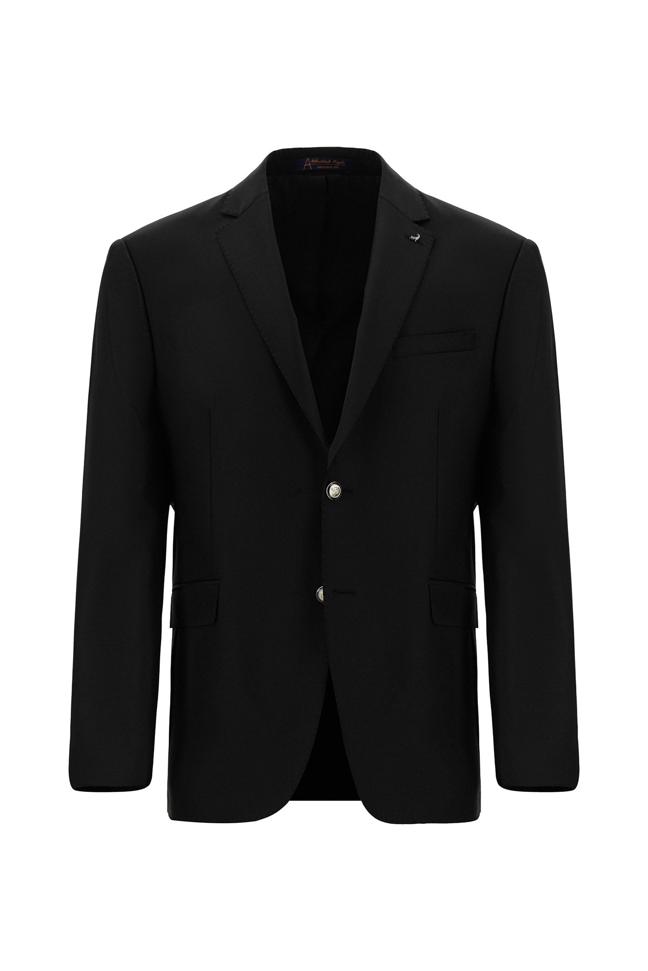 Siyah Relaxed Fit Rahat Kesim Yünlü Blazer Ceket