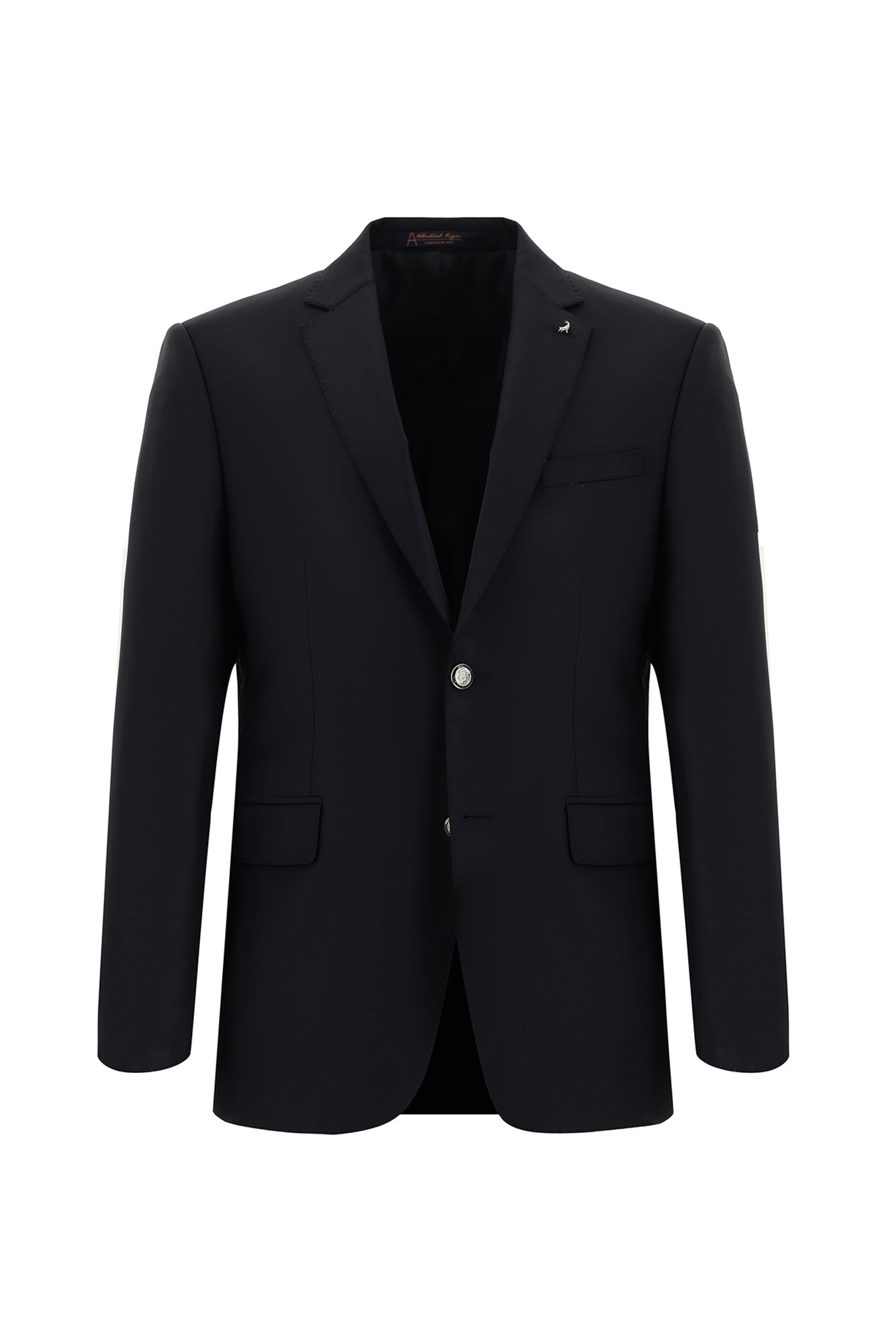 Siyah Lacivert Regular Fit Yünlü Blazer Ceket