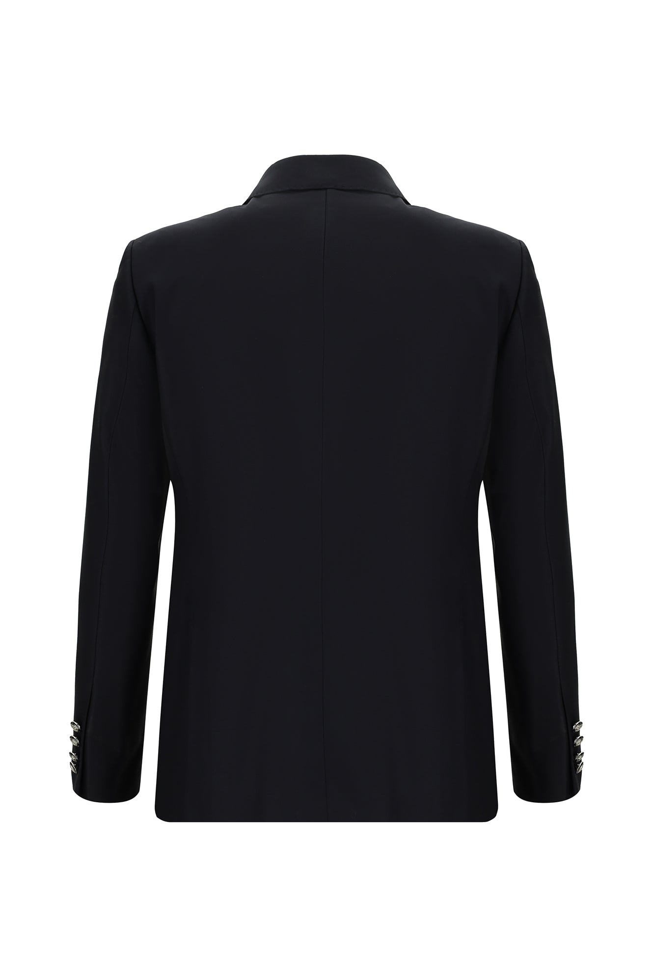 Siyah Lacivert Regular Fit Yünlü Blazer Ceket