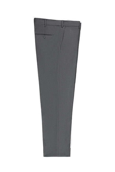 Aç?k Füme 4 Drop Relaxed Fit Rahat Kesim Yünlü Klasik Kuma? Pantolon-Abdullah Ki??l?